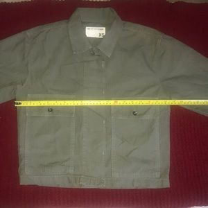 Rag and bone army green 3/4 button shirt/jacket women size XS BIN D